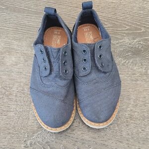 Toms Blue Canvas Sneakers with Elastic Panels